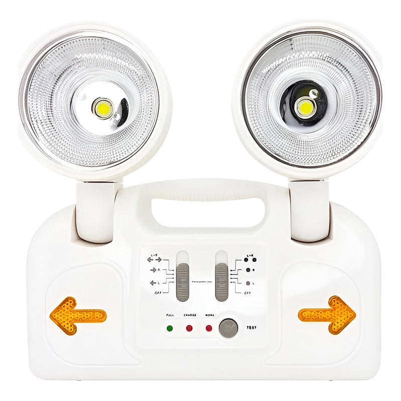 Lámpara De Emergencia Encendido Automatico Ajustable Blanco