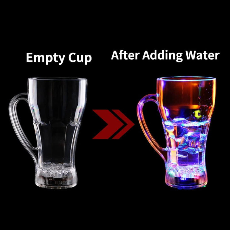 Pack X4 Vasos Luminosos Led Tazón De Colores Copete Cotillon Colores