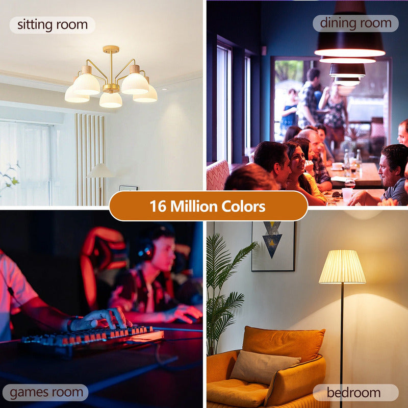 Ampolleta Inteligente Led Wifi Bluetooth App Rgb 10w 1pcs Rgb