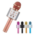 Micrófono Bluetooth Karaoke Negro - Portátil Para Niños Azul-rosa-dorado
