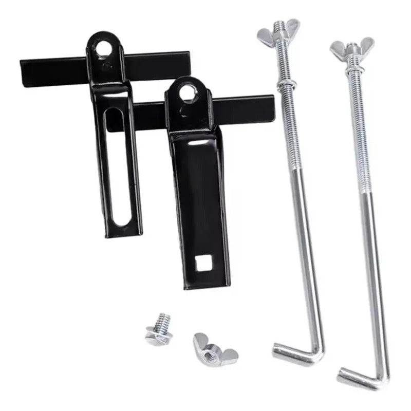 Soporte Fijador Batería Ajustable Seguro Estabilizador Auto Negro