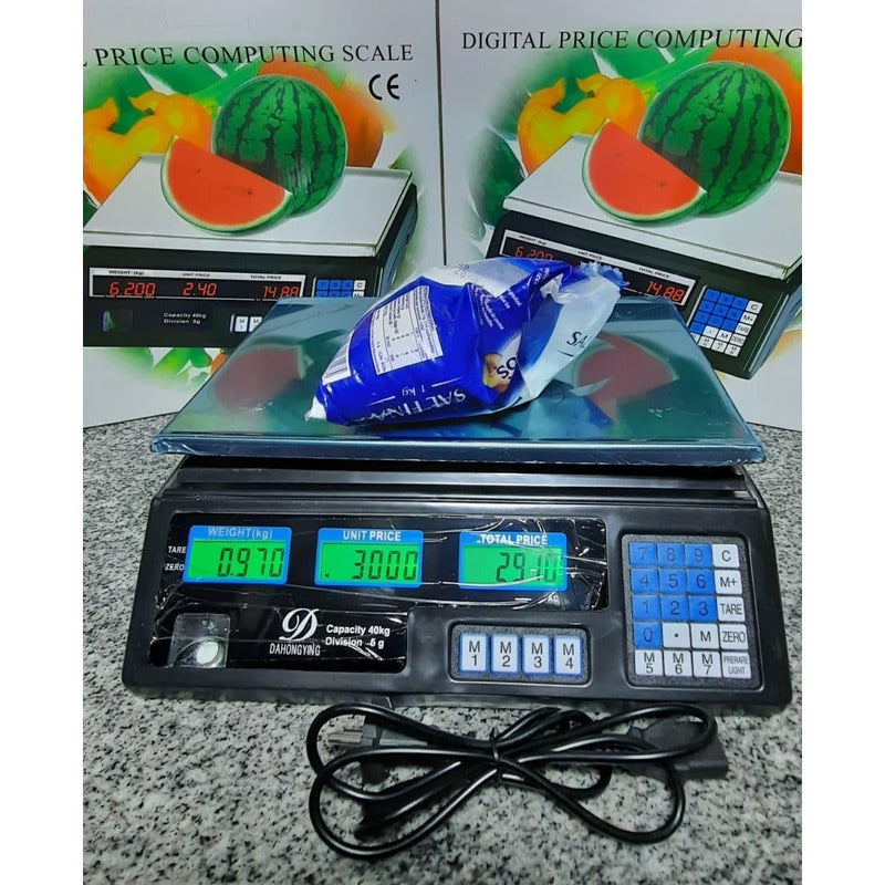 Balanza Pesa Digital 40kg Con Bandeja  Blanco