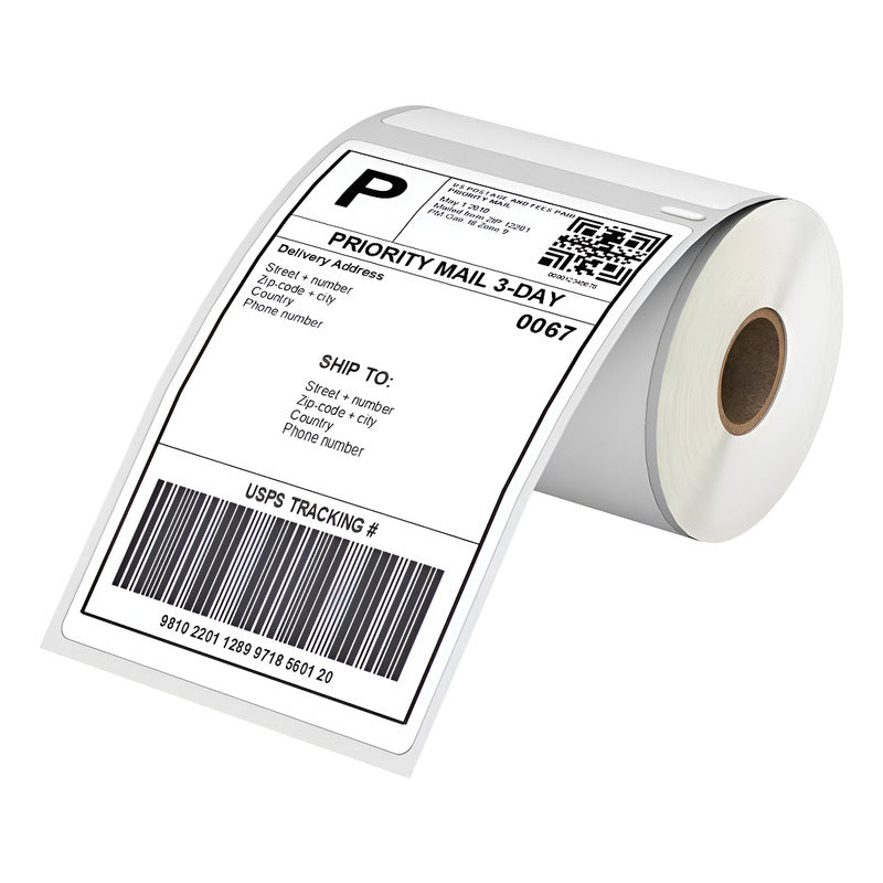 Pack X3 Etiquetas Térmicas Autoadhesivas Rollo 100x150mm Blanco Liso