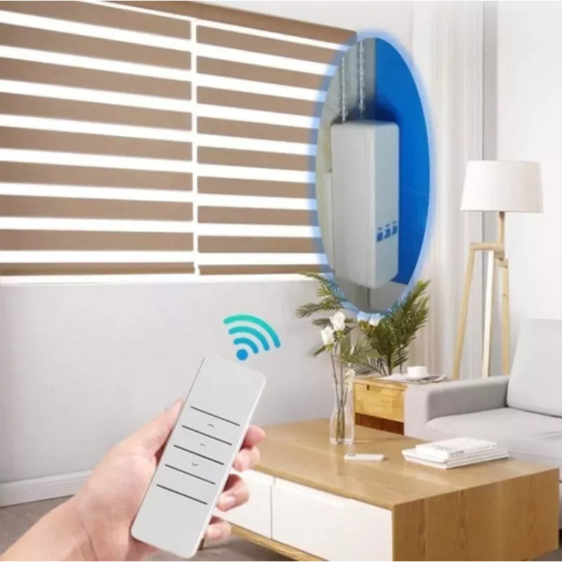 Motor Inteligente Para Cortinas Wifi Roller Control Remoto Blanco