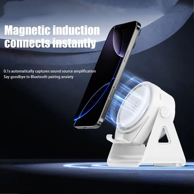 Altavoz Bluetooth Inducción Automática Altavoz Blanco Negro