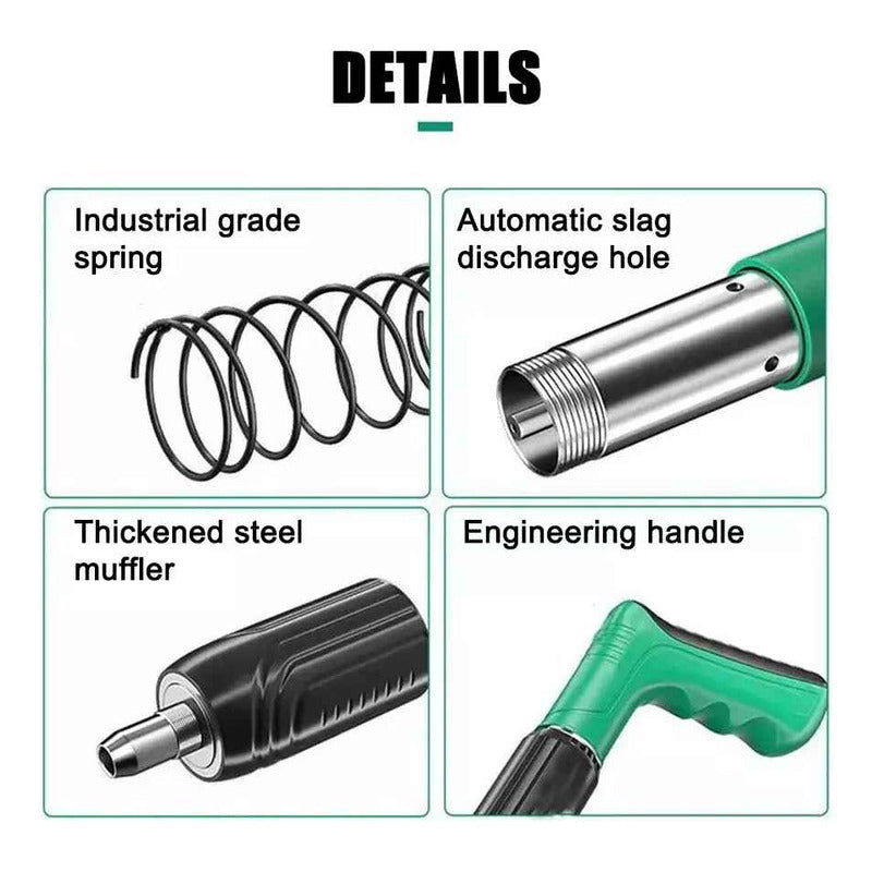 Kit Pistola De Clavos Descarga Automatica Ajustable De Acero