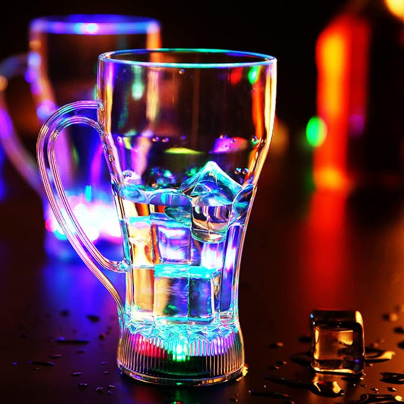 Pack X4 Vasos Luminosos Led Tazón De Colores Copete Cotillon Colores