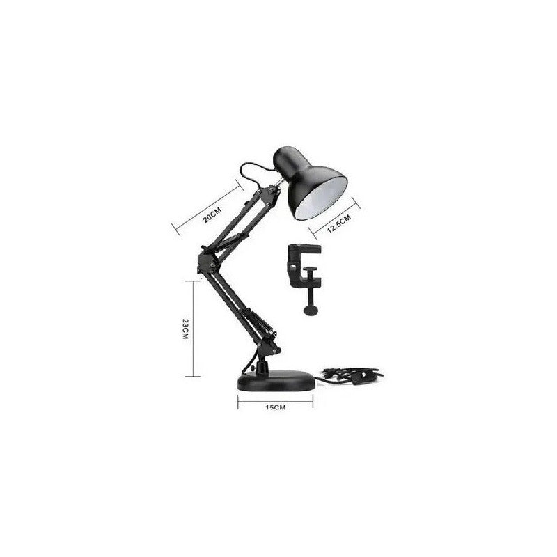 Lámpara Mesa Flexible Ajustable Blanco O Negro Articulada