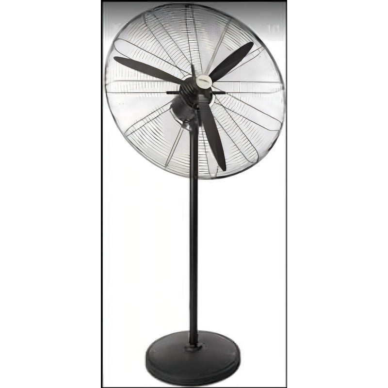 Ventilador Industrial De Piso Tipo Turbina De Alta Potencia 69 Cm Negro Acero 3