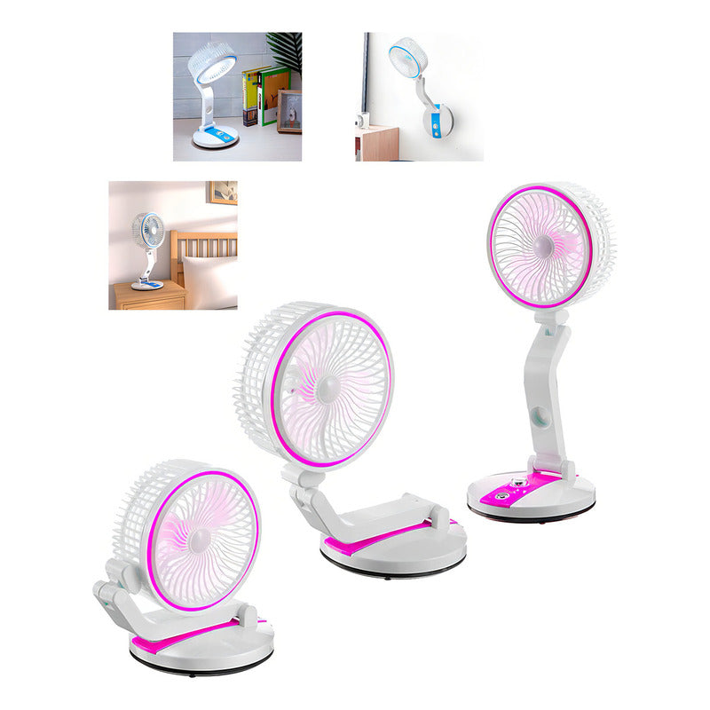 Ventilador De Mesa Genérica Ventilador Plegable Estructura Color Azul, 18 Cm