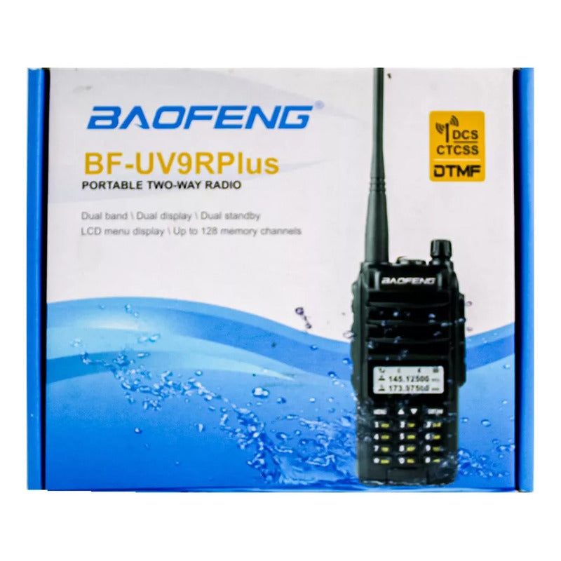Radio Transmisor Uv-9r Plus Walkie Talkie Resistente Al Agua Negro 2