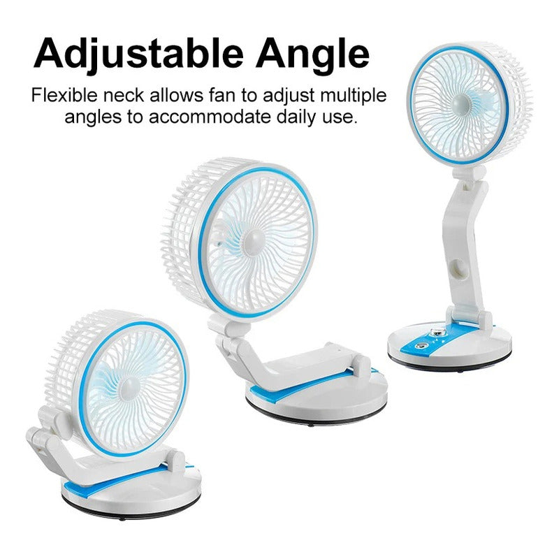 Ventilador De Mesa Genérica Ventilador Plegable Estructura Color Azul, 18 Cm