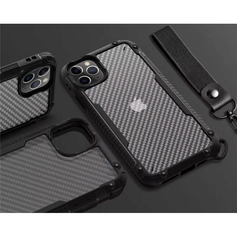 Funda Carcasa Protector Para iPhone 12 Pro Negro Geométrico