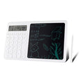Calculadora 28 Teclas Con Bloc De Notas Lcd Tactil + Lapiz Blanco
