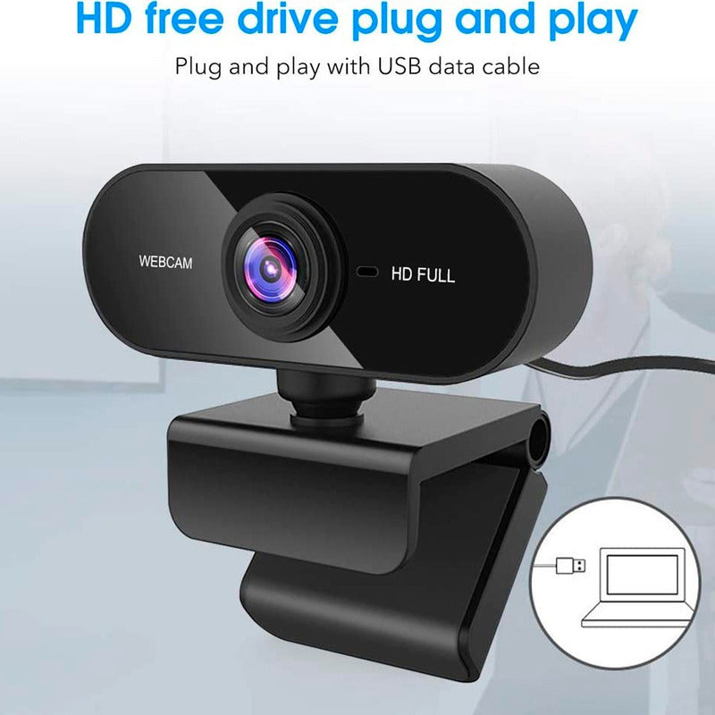 Webcam Full Hd 1080p Con Microfono Incorporado Enfoque Autom Negro