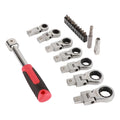 Chicharra Articulada 20 Llaves Intercambiables Kit De Rache Rojo