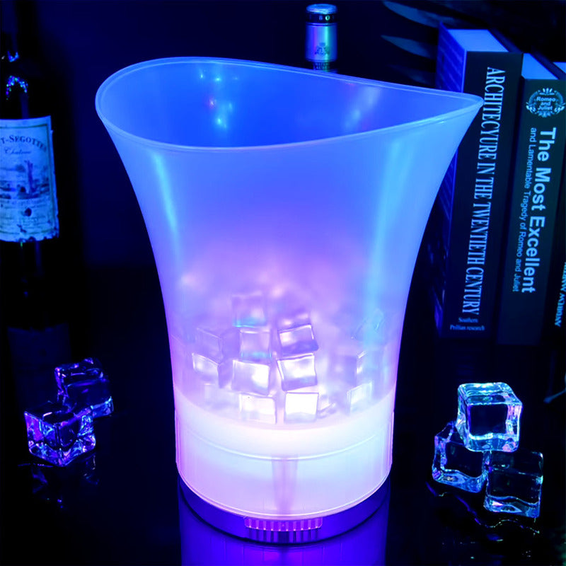 Pack X2 Hielera Con Parlante Luces Led Bluetooth Recargable Opaco Transparente