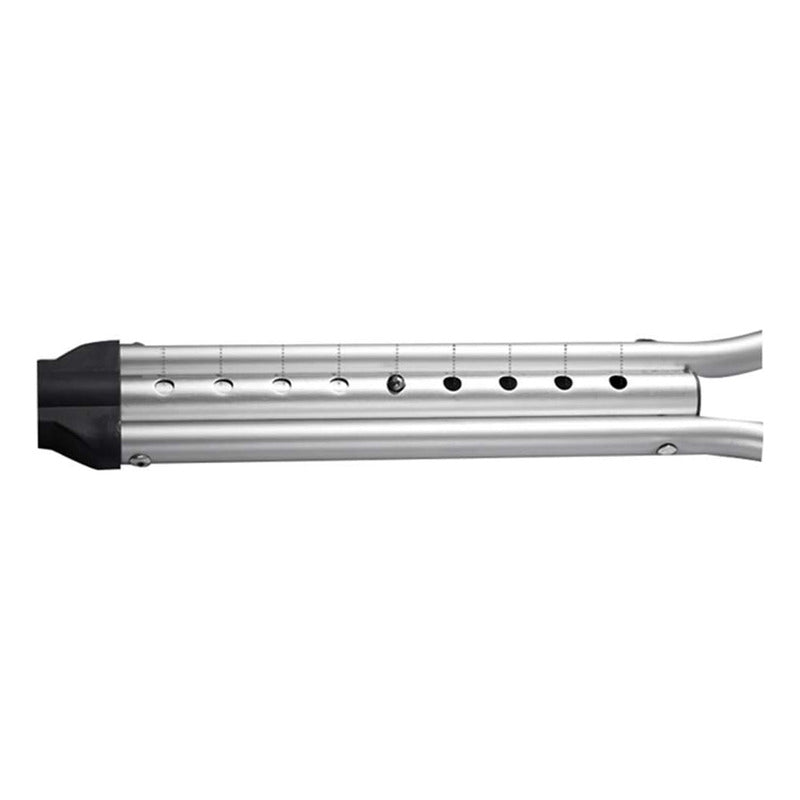 Muletas Axilar Aluminio Pack X2 Bastones Goma Antideslizante Gris Oscuro
