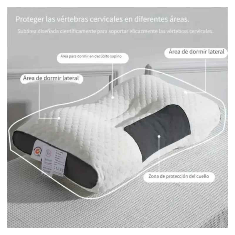 Almohada Ortopédica  Cervical Curva Cojín Libre Presión Blanco