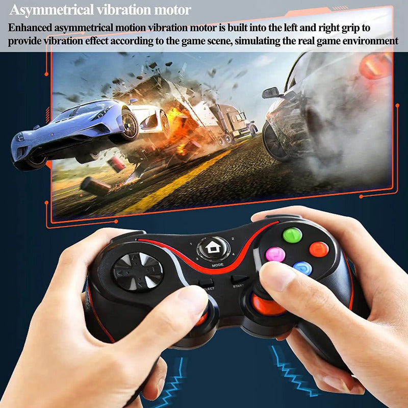 Control De Juego Con Soporte Teléfono Bluetooth P3/p4/pc/tv Negro