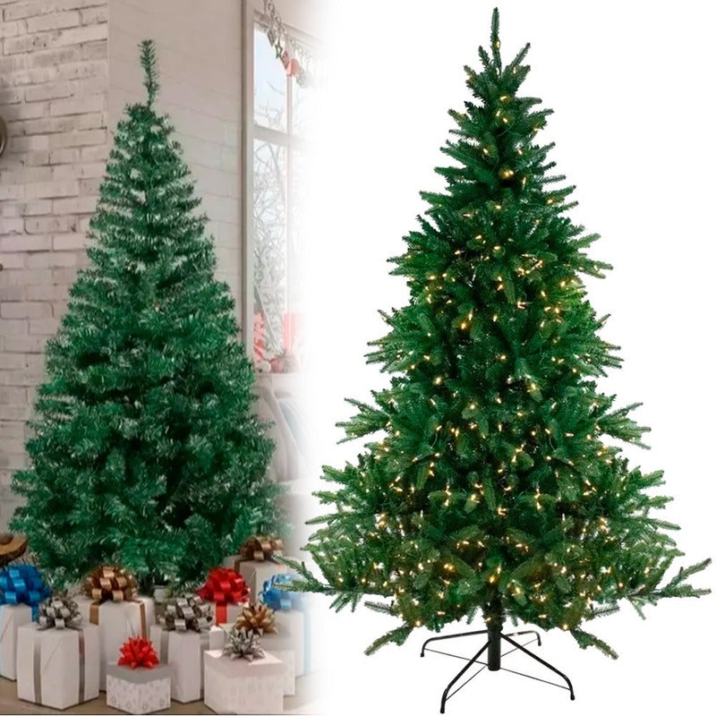 Árbol De Navidad Pascua Verde Con Base Armado Facil Verde
