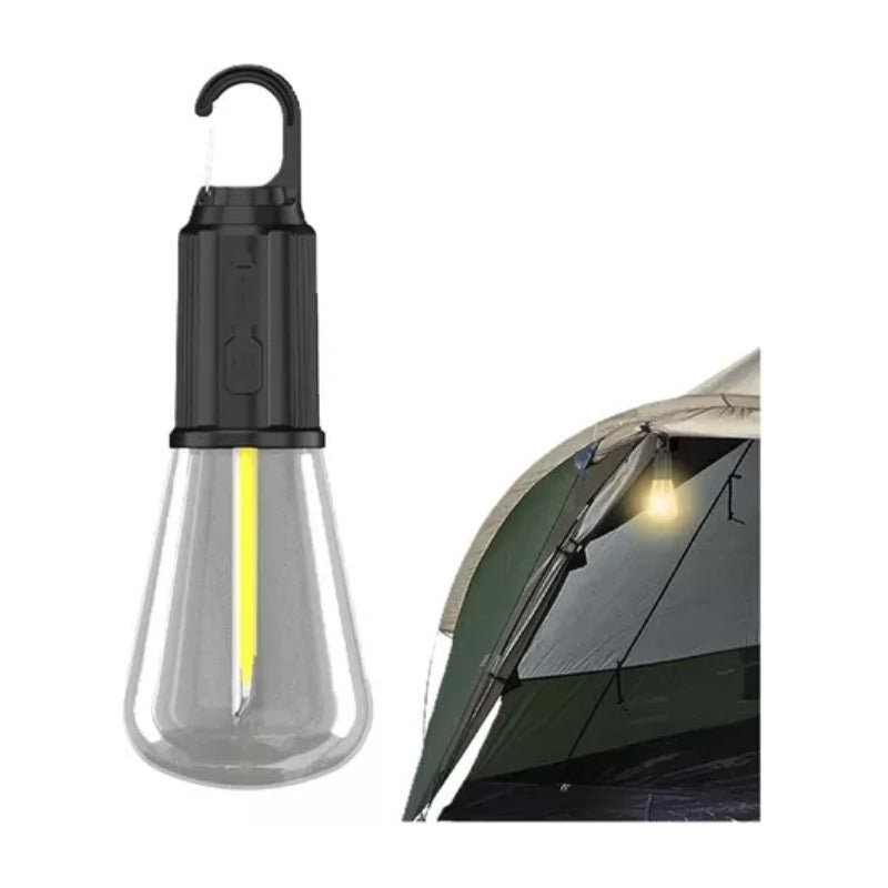 Ampolleta Recargable Luz Cálida Camping Carga Tipo C Negro