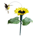 Estaca Solar Giratoria Colibrí Jardin Picaflor En Girasol Amarillo