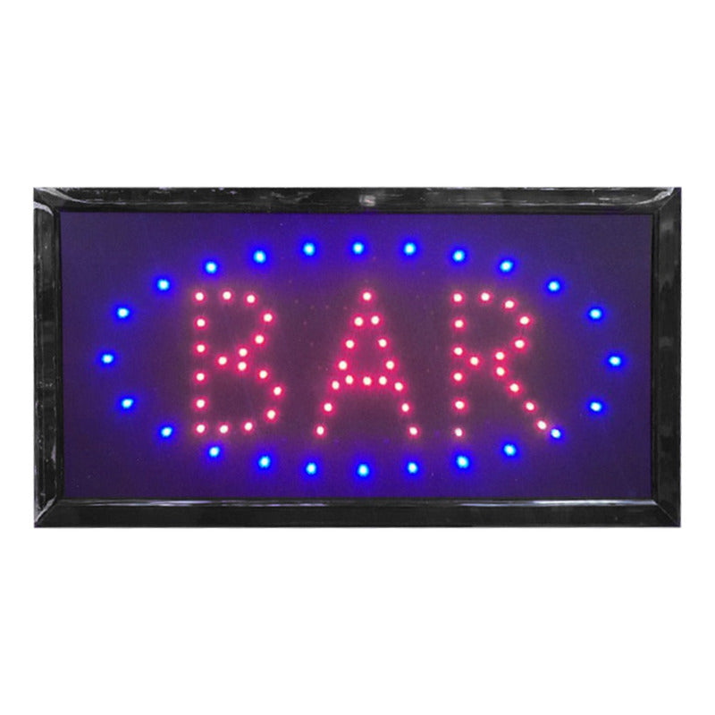 Letrero Aviso Led Signs Luminoso - Abierto - 48x25cm