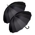 Paraguas Marin Negro 16 Varillas Clásico Curvo Protección Uv 1m Unicolor