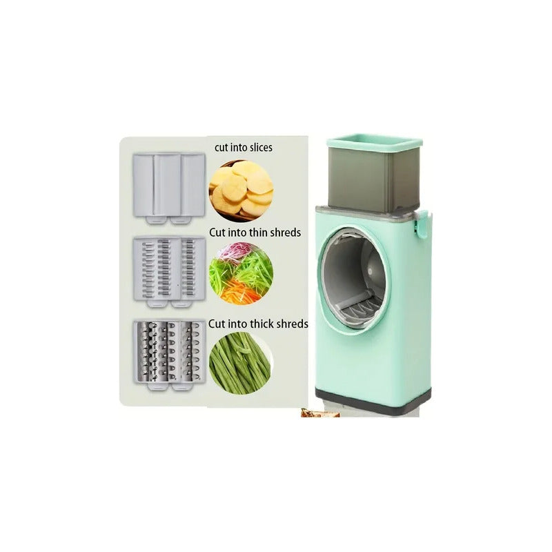 Rebanador Rallador Cortador Queso Vegetales Frutas Verde