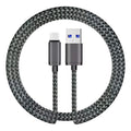 Cable De 3mts De Largo Modelo Usb C Reforzado Carga Rapida Negro