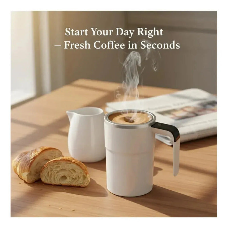 Taza Mezcladora Auto Agitable Café Bebidas Térmica Blanco