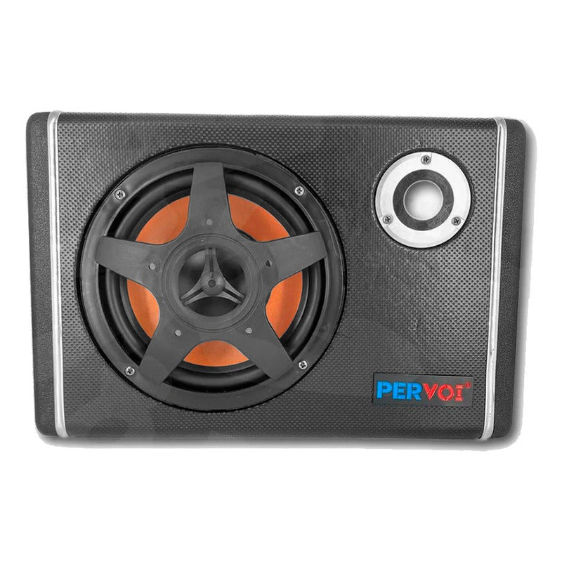 Subwoofer Amplificado Activo Kit Instalación Bajo Color Negro