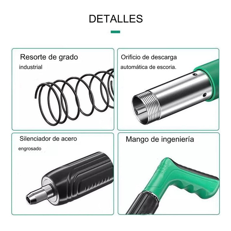 Kit De Pistola De Fijación De Pared Portátil + 100 Clavos