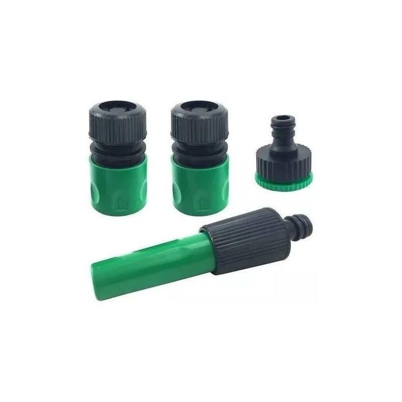 Manguera Reforzada 1/2 Pulgada 30 Mts Mas Pistola Y Acoplesm Verde