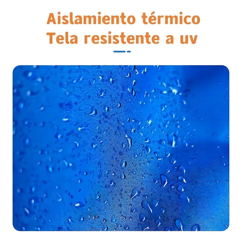 Toldo Plegable Pared Azul 3x3 Incluye Pared Laterales Toldo Azul