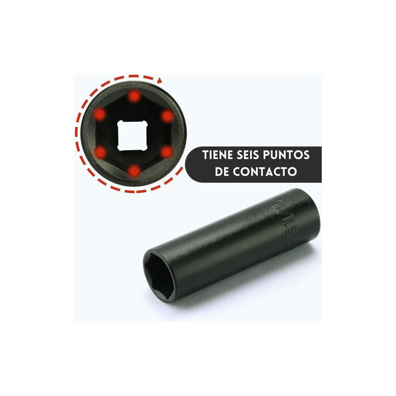 Juego Dados De Impacto Largos Mecanica Auto Camion Azul
