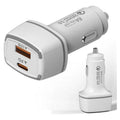 Cargador Usb Colores Auto Con Carga Rápida 2.0  Blanco