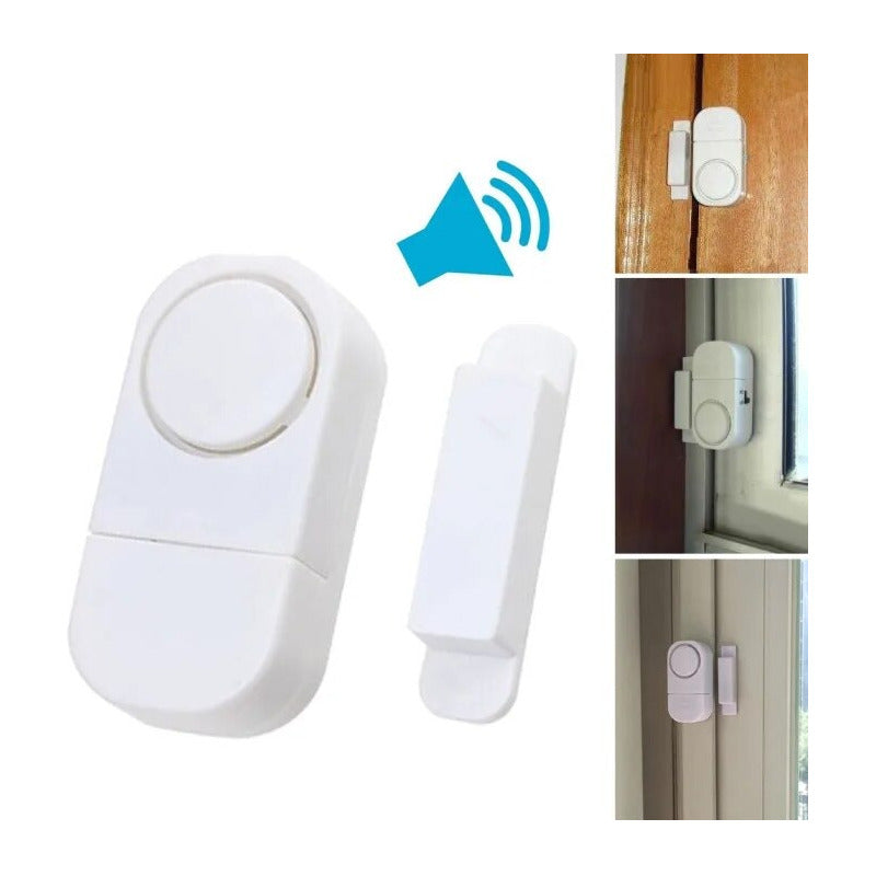 Pack 5 Alarmas Para Puerta O Ventana Sensor Magnético 90db Blanco