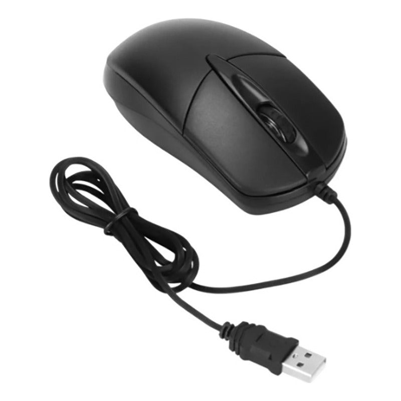 Kit Cableado Combo Teclado Y Mouse Alámbrico Negro