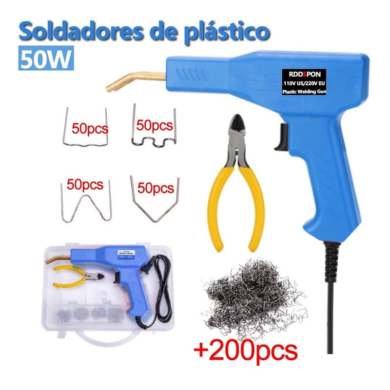 Soldadora De Plástico 50w Reparar Pegar Grapas Celeste