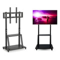 Soporte Tv 32  A 70 Pedestal Soporte Stand Rack Movil Ruedas Negro