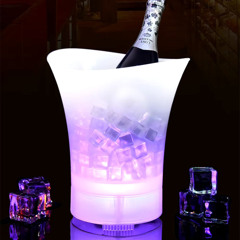 Pack X2 Hielera Con Parlante Luces Led Bluetooth Recargable Opaco Transparente
