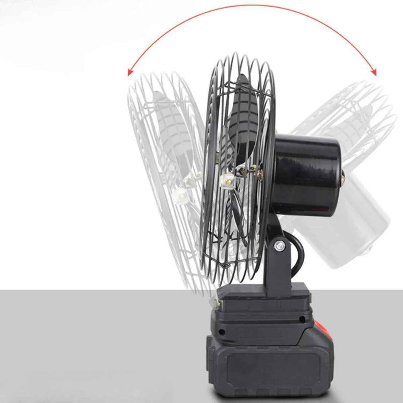 Ventilador Camping Con Bateria Escritorio Recargable Inalamb 15 Cm Negro