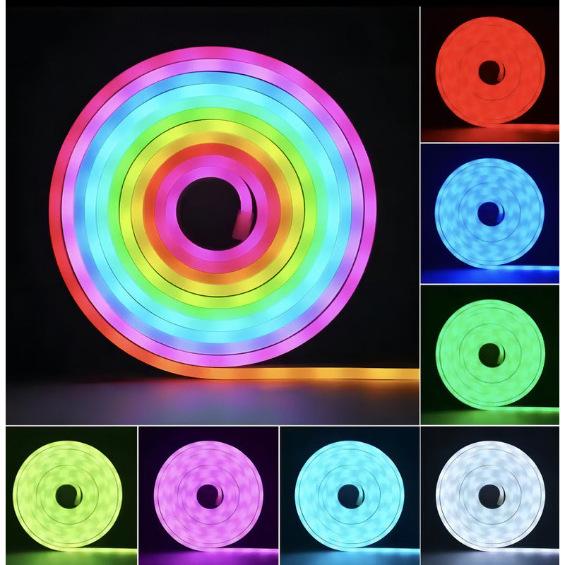 Tira Led Luz Rgb Neón Bluetooth Cinta 5 Metros Usb + Control Rgbic