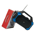 Parlante Recargable Solar Con Linterna, Radio Usb Puerto Mic Negro