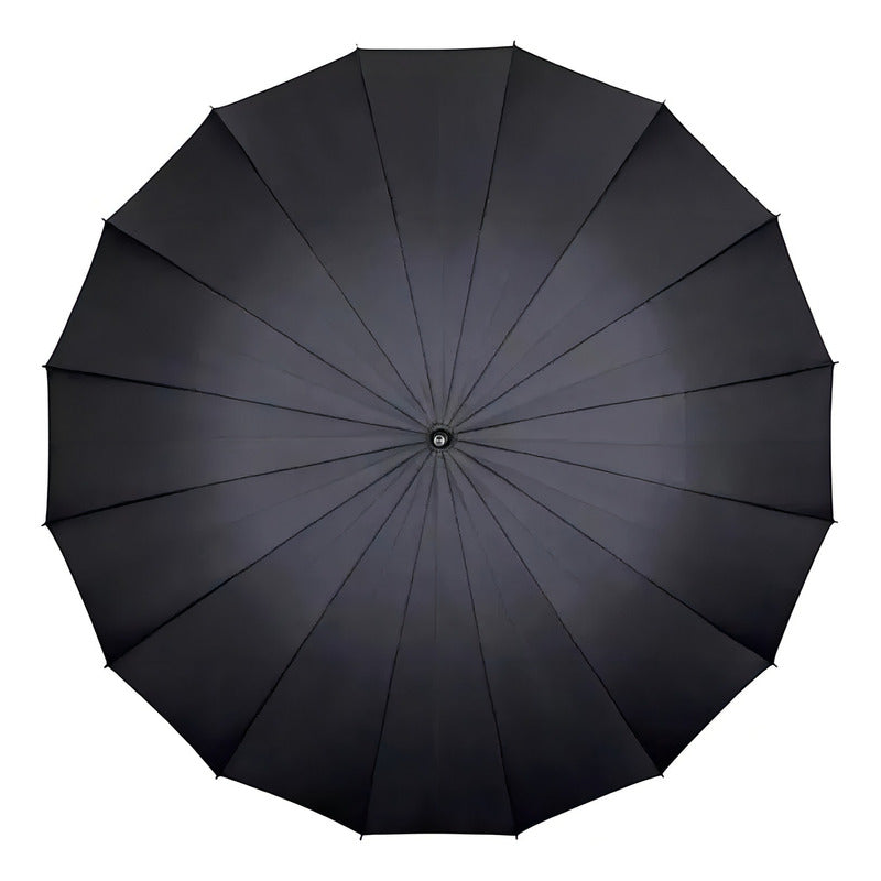 Paraguas Marin Negro 16 Varillas Clásico Curvo Protección Uv 1m Unicolor