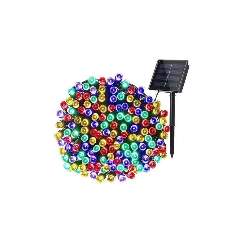 Luces Guirnalda Solar 100 Led Cálidas Cálido 10 Metros