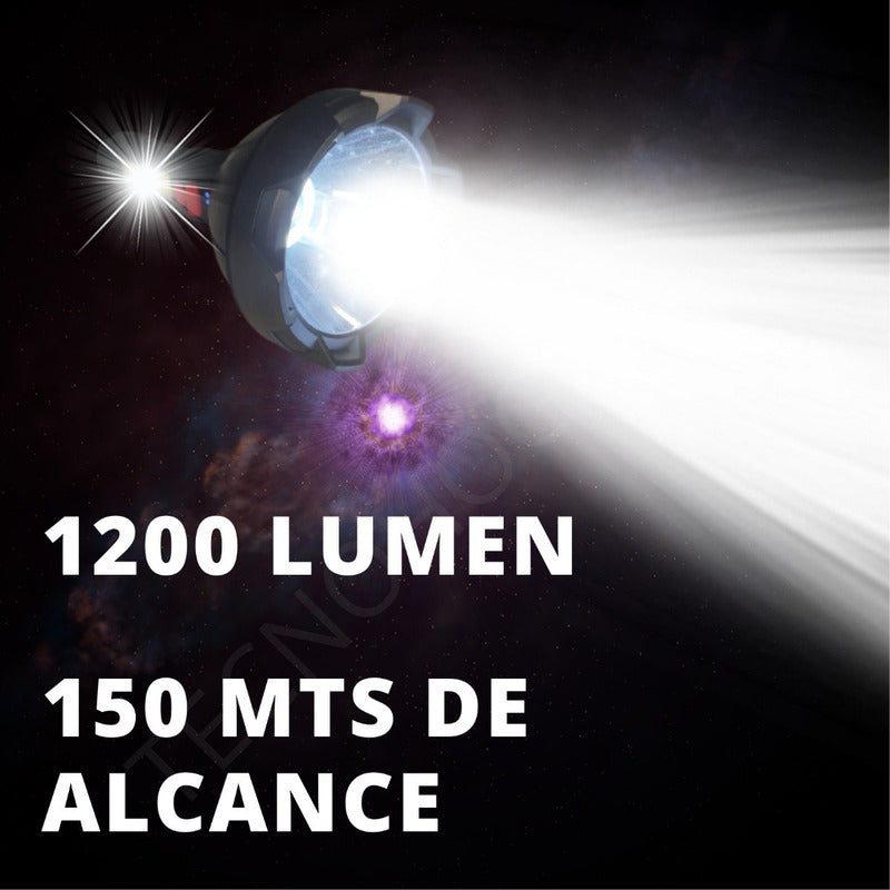 Linterna Grande Led Usb, Recargable, Anti Splash Recargable Fría