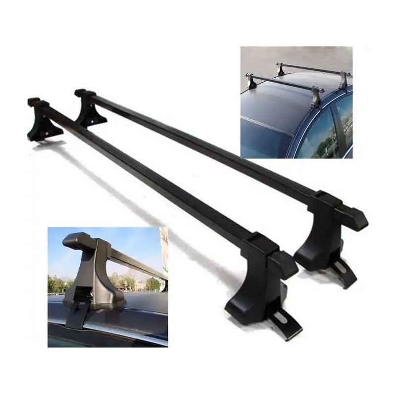 Barras Universal Porta Equipaje Parrilla Para Auto Regulable Negro